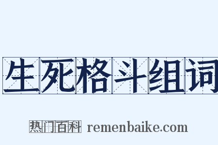 生死格斗组词是什么意思的图片